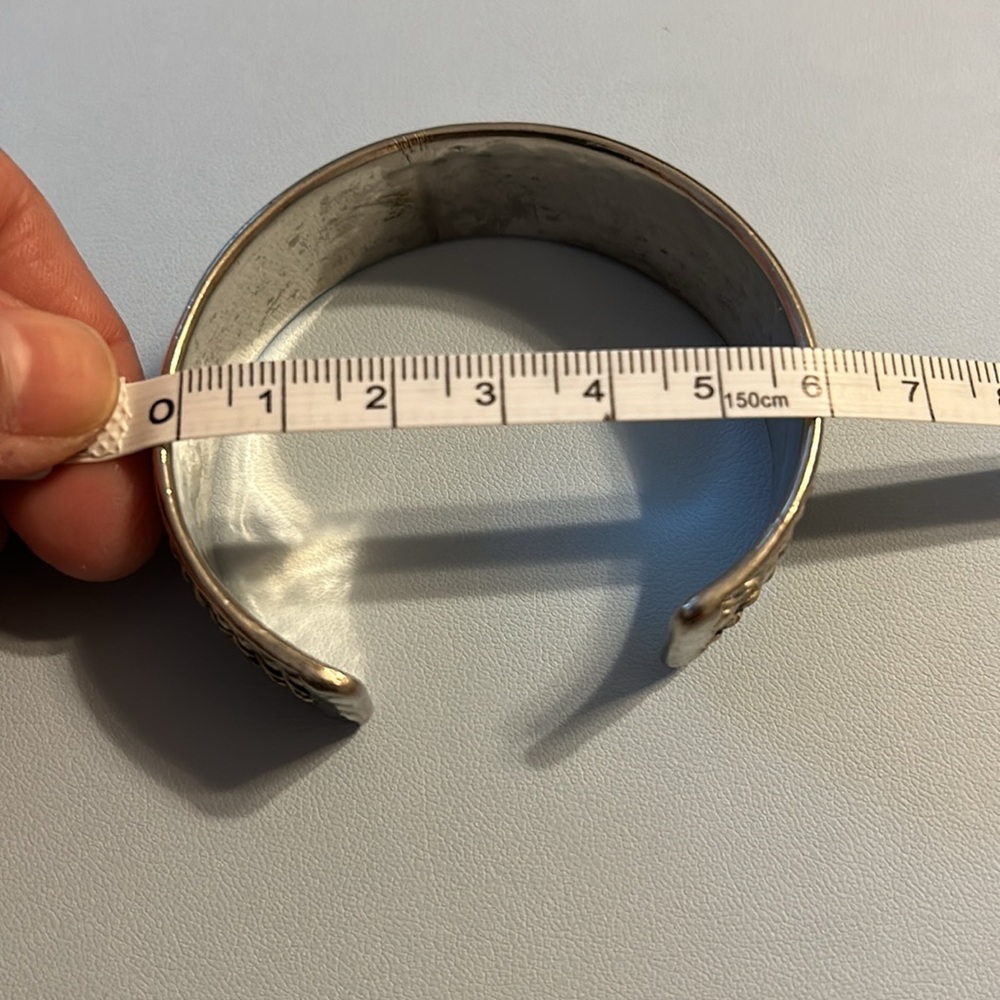 Silvertone Cuff Bracelet - image 4